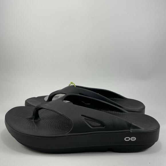 Oofos Ooriginal Flip Flip Sandals Mens Size 8 Womens Size 10 Black Comfort - Picture 4 of 9